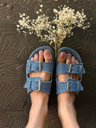 Sara Denim Sandals-36