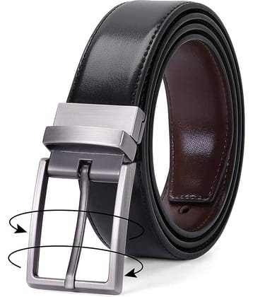 Elite Crafts - Black PU Men's Reversible Belt ( Pack of 1 )