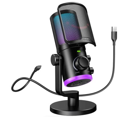 (Refurbished) Fifine Ampligame AM6 - USB Gaming Microphone With Mute Button And Noise Cancellation