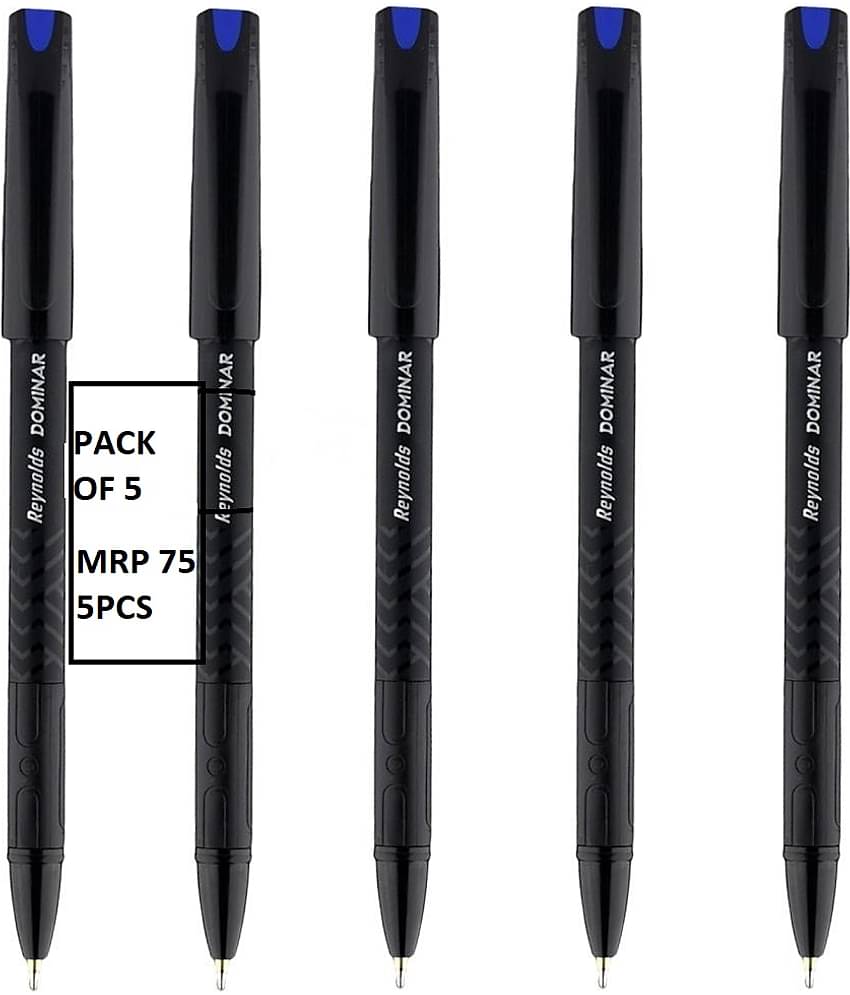 Reynolds Dominar Ball Pen 5 Pcs Blister Blue (Pack of 5)