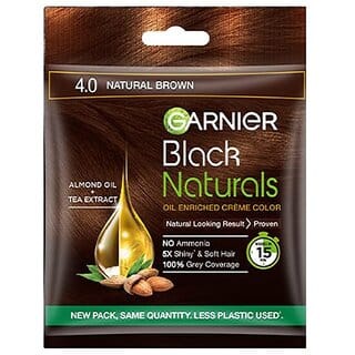 Garnier Black Naturals Natural Brown Creme Hair Color - 40ml