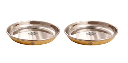 Handcrafted Pure Brass Steel Rice Plate, Dinnerware, Serveware, Tableware-2