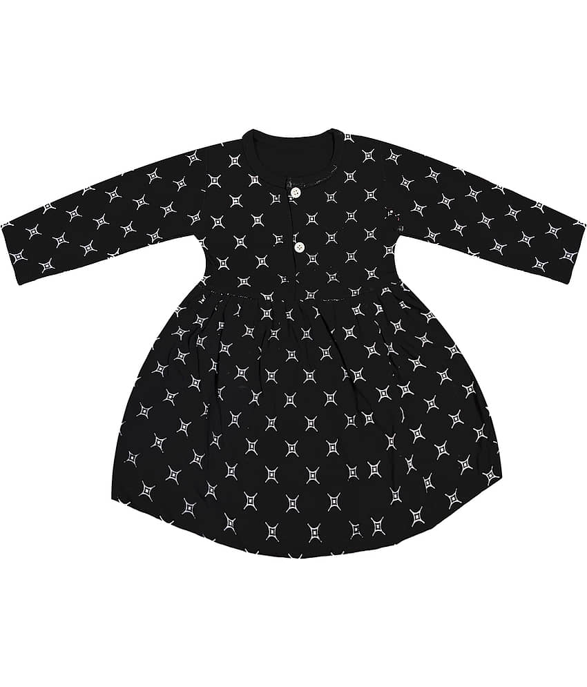 INFANT Pack of 1 Baby Girls Cotton Dress ( Black )