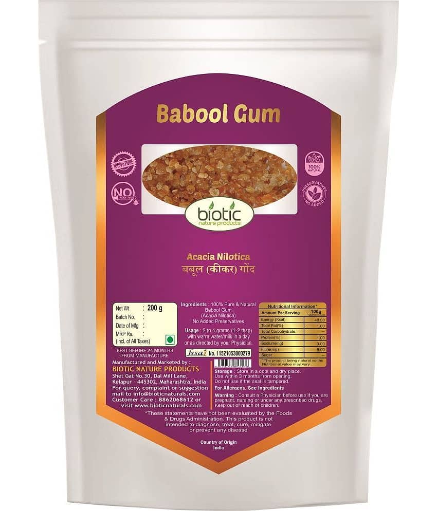 Biotic Babool Gum / Babool Gond / Gond Kikar For Laddu 200 gm
