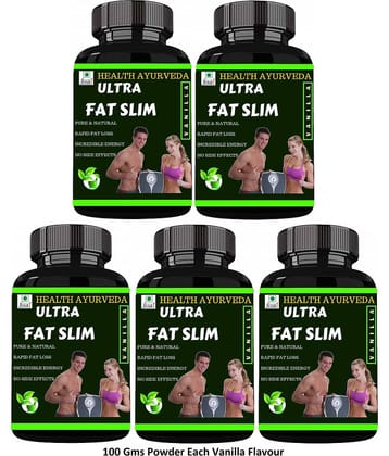 Health Ayurveda Ultra Fat Slim Vanilla Flavour Powder 500 Gm Pack of 5