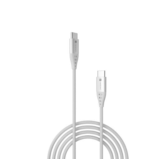 Portronics Konnect C1 20W PD Type C to Type C Unbreakable Data and Charging Cable (White)