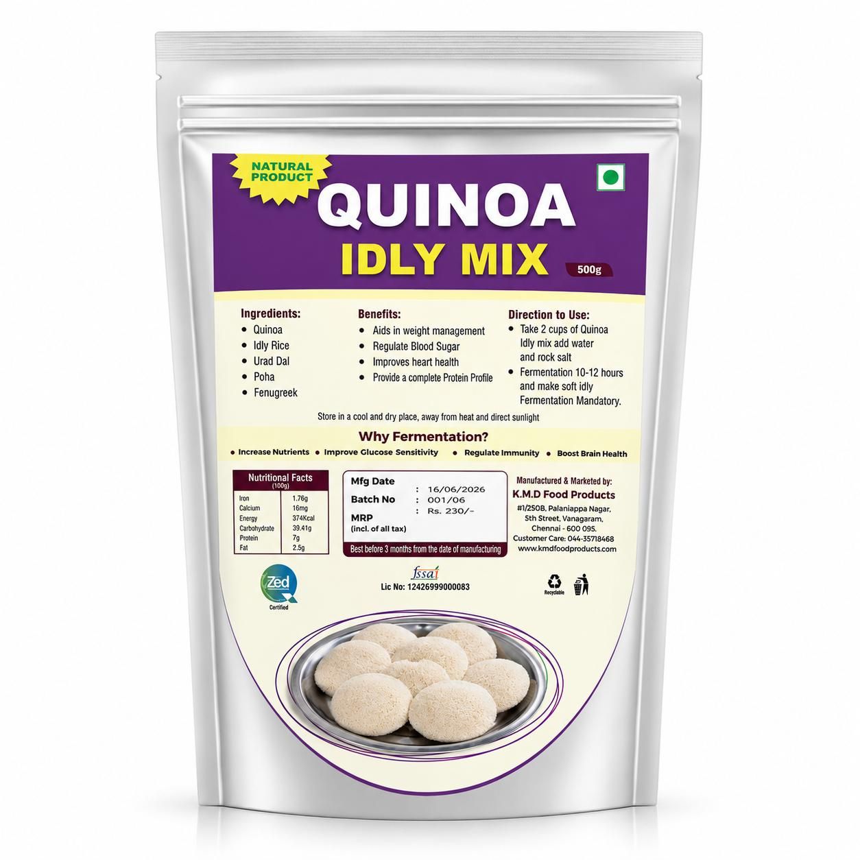 QUINOA IDLY MIX 500g