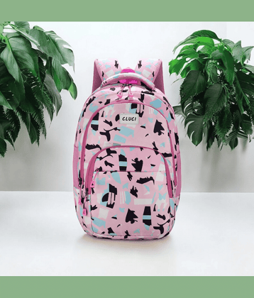 CLUCI Pink Polyester Backpack For Kids
