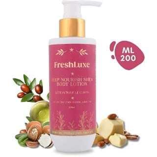 FreshLuxe Deep Nourishing Body Lotion, Shea Butter, Cocoa Butter Jojoba Oil, Intense Hydration, Unisex, 200ml