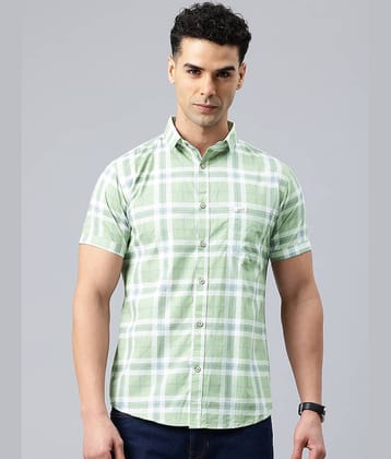 MAJESTIC MAN 100% Cotton Slim Fit Checks Half Sleeves Men's Casual Shirt - Light Blue ( Pack of 1 )