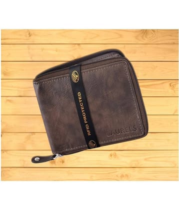 Laurels Faux Leather Gray Fashion Regular Wallet