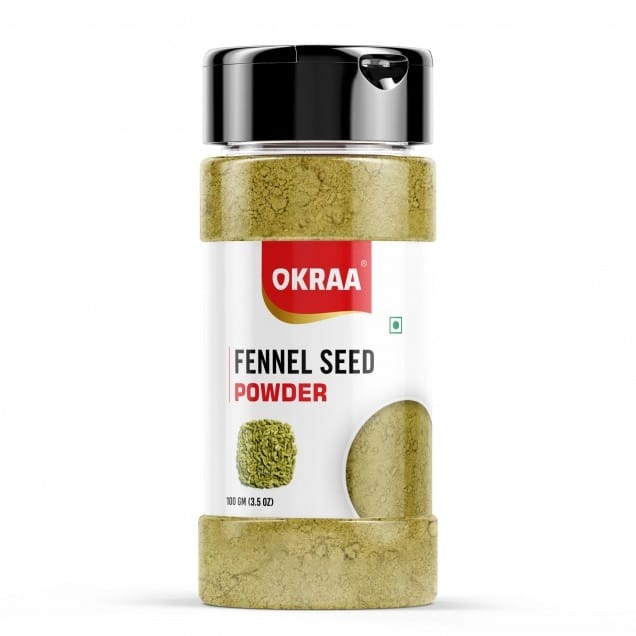 OKraa Fennel Seed Powder (Saunf / Varyali) - 100g