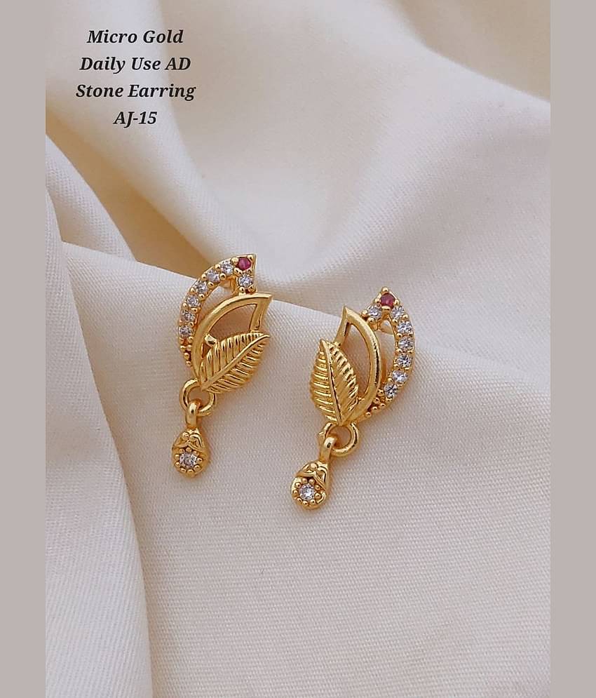 Shivay Fashion Gold Jhumki Earrings ( Pack of 1 )