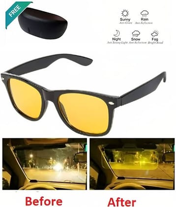 Smbu Black Square Sunglasses ( Pack of 1 )