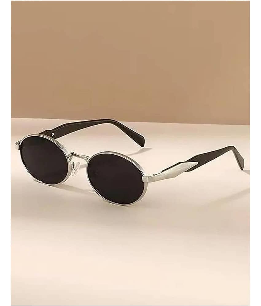 mahek accessories Black Oval Sunglasses ( Pack of 1 )