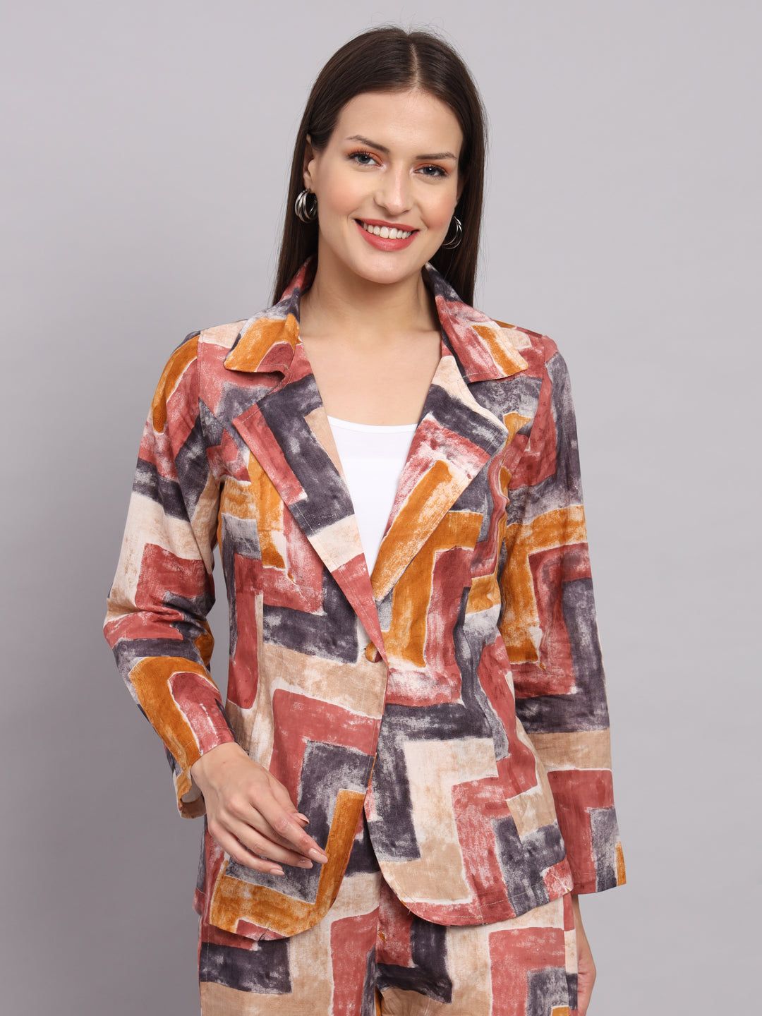 Multi colour Cotton Print Co-ord Set-XL