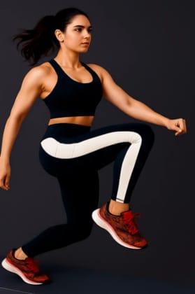 WUGO Ladies Sports Tights for Gym, Yoga Fitness Comfortable Stretchable Workout Tights Lycra 250 GSM