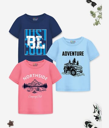 Trampoline Pack of 2 Boys Cotton Blend T-Shirt ( Multi Color )