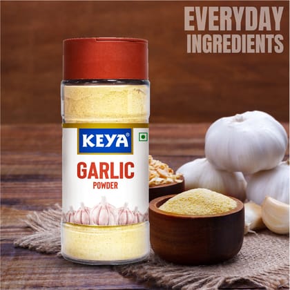 Keya Garlic Powder | 100% Pure Lehsun Powder | Ready to use | Sourced From Whole | Zero added Colours, Fillers, Additives & Preservatives | 55 gm |