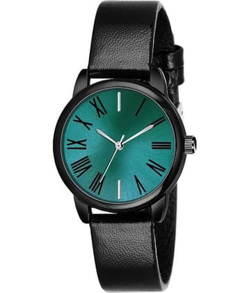 EMPERO Leather Round Womens Watch