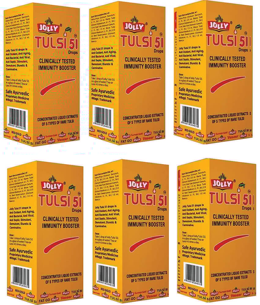 Jolly Tulsi 51 Drops Best Immunity Booster Liquid 6 Gm Pack of 6