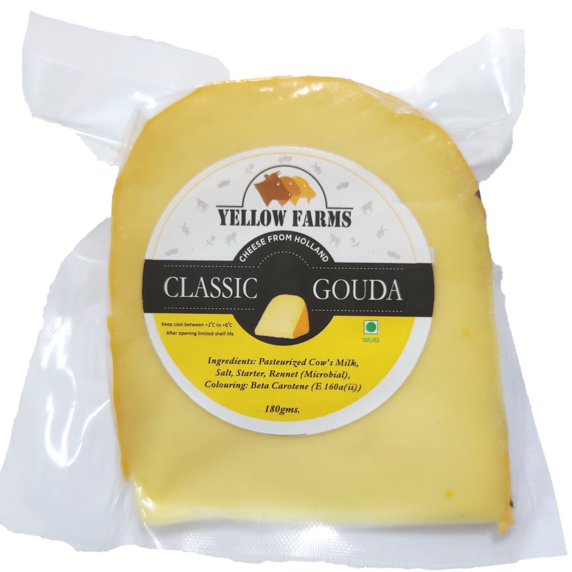 Yellow Farms Cheese Classic Gouda from Holland, 180g