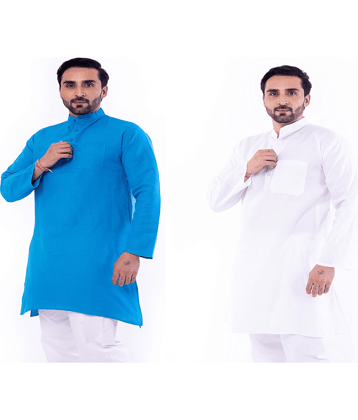 DESHBANDHU DBK Multi Cotton Kurta Pack of 2