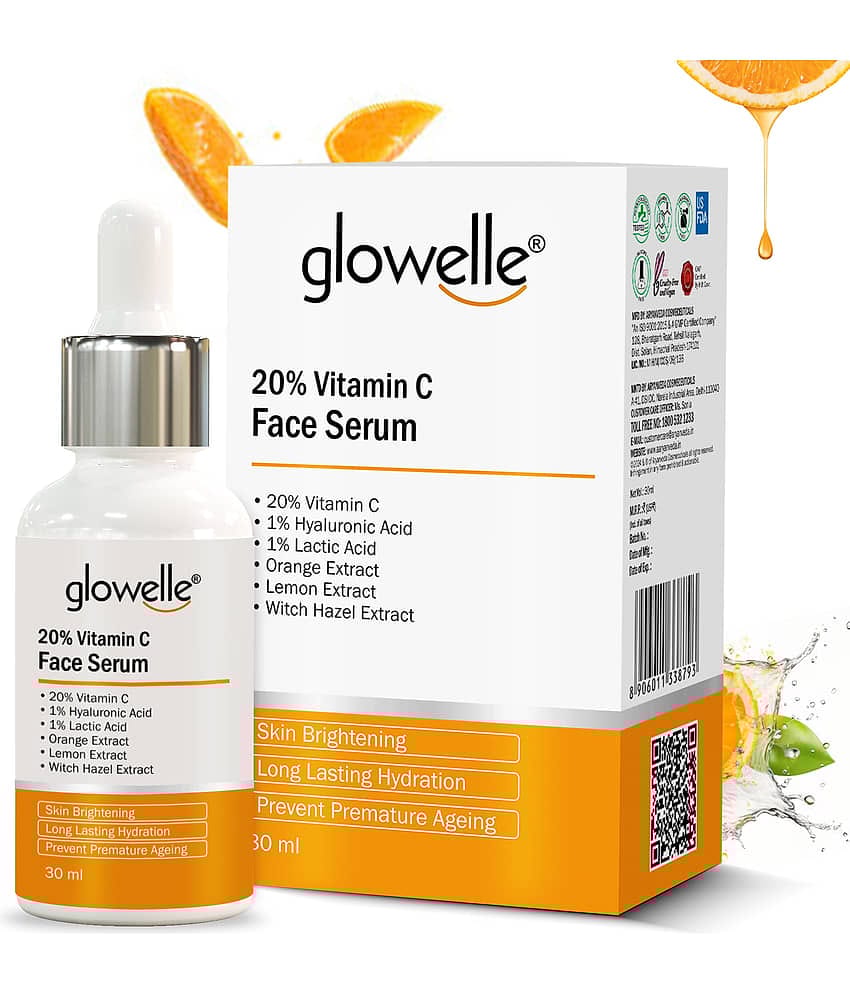 GLOWELLE Vitamin C Face Serum, Brightening, Anti-Aging & Hydrating Skin Solution 30 ml (Pack of 1)