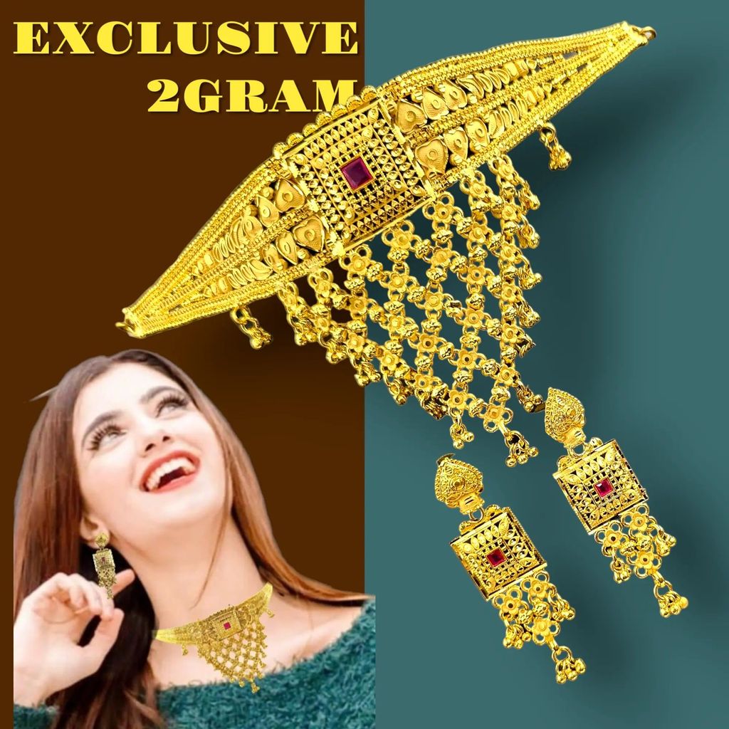 Rajasthani Thewa 2 gram gold plated Necklace Set with Matching Earrings,Luxurious Gold -Plated Thewa Necklace Set for Special Occasions