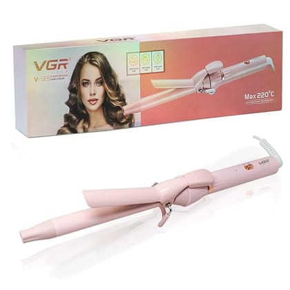 VGR V-565 Professional Electric Hair Curling Wand | Fast Heating Curling Tong 19mm Ceramic Hair Curler with 220 C Max Heat Setting (Pink) 1 Year Warranty