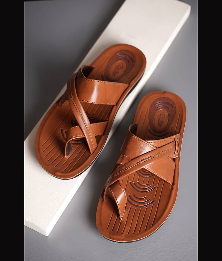 PUPINE Tan Men's Thong Flip Flop