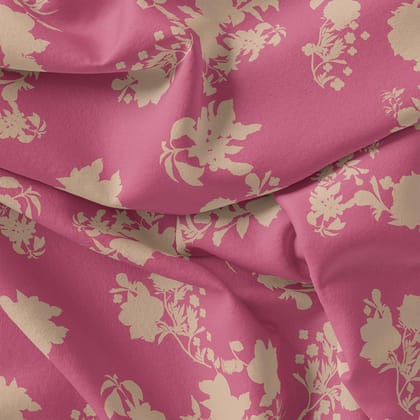 Vintage Old Spoted Flower Digital Printed Fabric - Muslin-Polyester / Muslin / 110 CM | 43 Inch