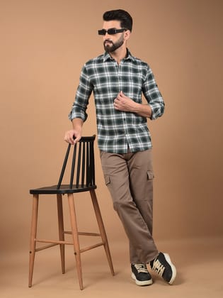 Green Checked Shirt-M / Green