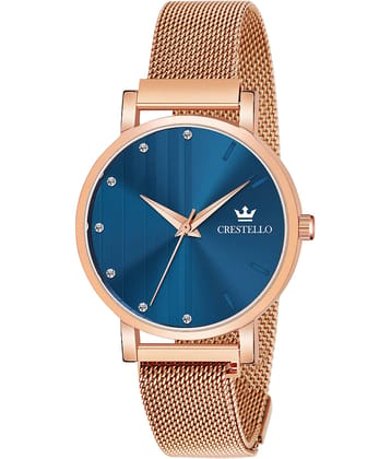 Crestello - Rose Gold Metal Analog Womens Watch