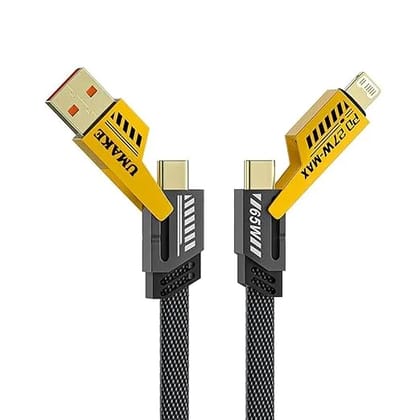 MuscleGrid 4-in-1 Metal Alloy Fast Charging Cable | Metal Alloy Charging Cable,| Multi-Port USB Cable for iPhone, Android, Type-C & Laptop | Durable Braided Universal Charger Cord MuscleGrid 4-in-1 Metal Alloy Fast Charging Cable | Metal Alloy Charging Cable,| Multi-Port USB Cable for iPhone, Android, Type-C & Laptop | Durable Braided Universal Charger Cord