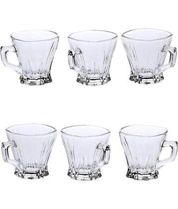 Somil Glass Tea Cup, Transparent, Pack Of 6, 100 ml