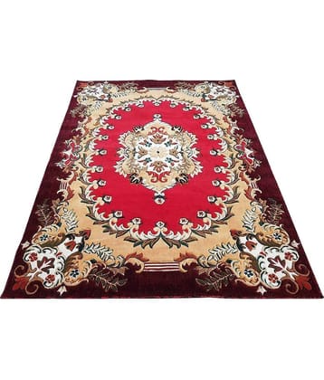 ANABIA CARPET Red Silk Carpet Floral Other Sizes Ft