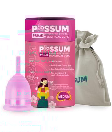 POSSUM - Silicone Reusable Menstrual Cup Medium ( Pack of 1 )