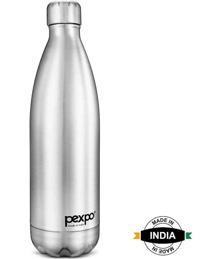 Pexpo 500ml 24 Hrs Hot and Cold ISI Certified Flask, Electro Vacuum insulated Bottle (Pack of 1, Silver)