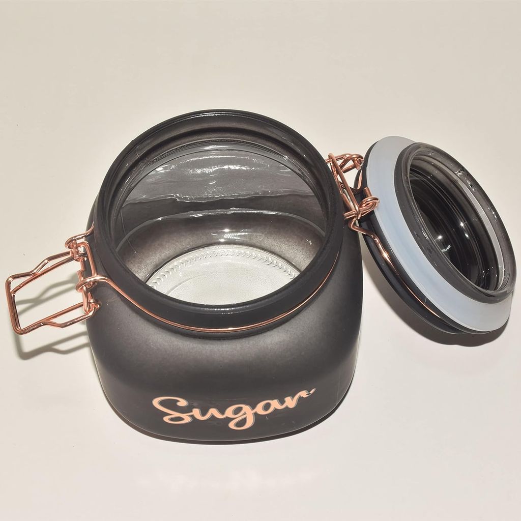 Tea Coffee Sugar Containers For Kitchen Storage Container With Lid Tea Coffee & Sugar, Dry Fruit Jars (set of 3)