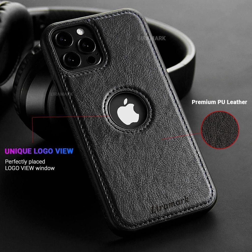 LIRAMARK PU Leather Flexible Back Cover Case Designed for iPhone 12 Pro Max