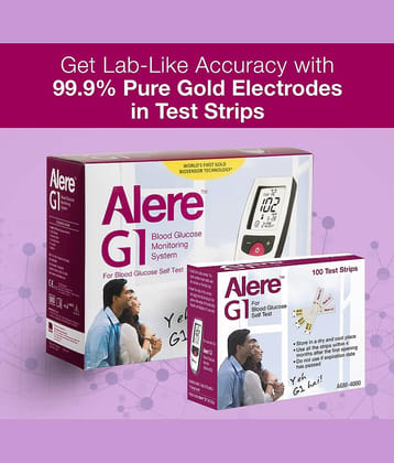 Alere G1 Blood Glucose Monitor with 100 strips Pack