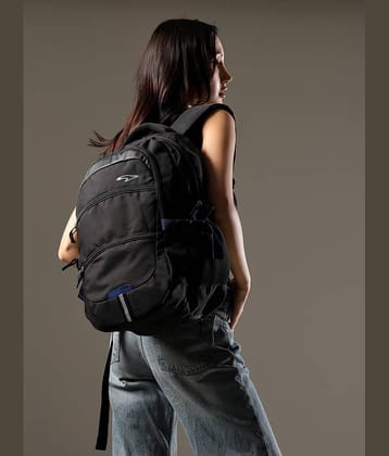 ASIAN 15 Ltrs Suede Backpack *For Men & Women ( Black )