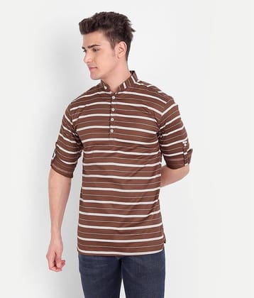Vida Loca - Coffee Cotton Slim Fit Men's Casual Shirt ( Pack of 1 )