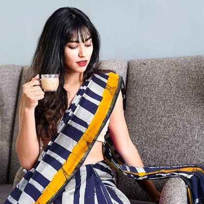 AWESOME LINEN COTTON PRINTED SAREE -1790