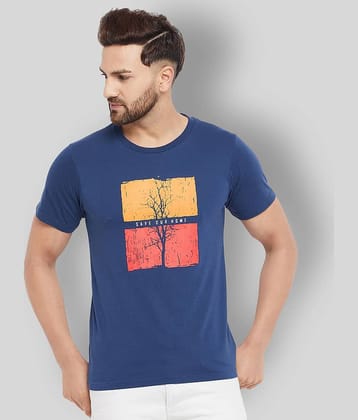 The Million Club Pack of 1 Cotton Blend Regular Fit Men's T-Shirt ( Navy Blue )