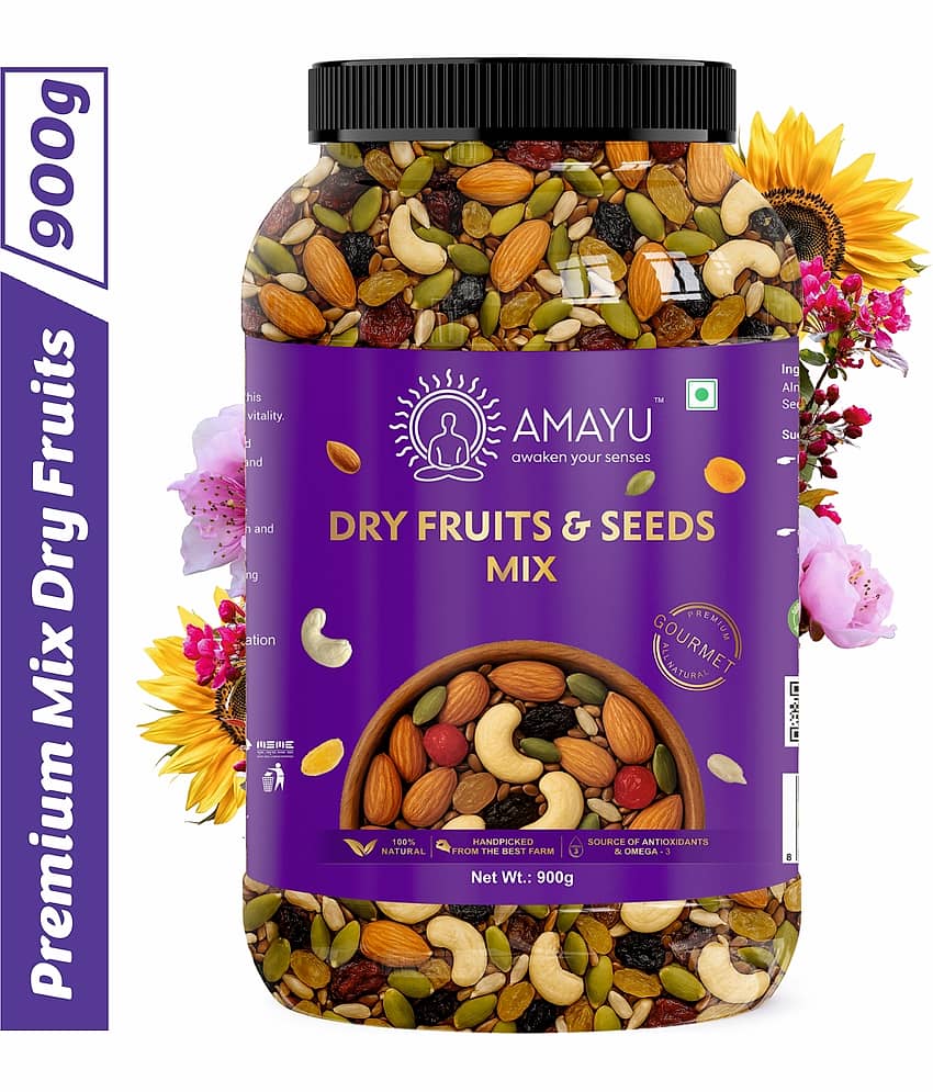 AMAYU Healthy Premium Mixed Nuts with Dry Fruits - 900g