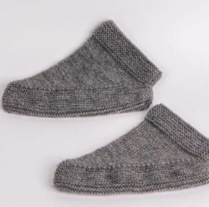 Sakha Crochet Slipper Socks Gray