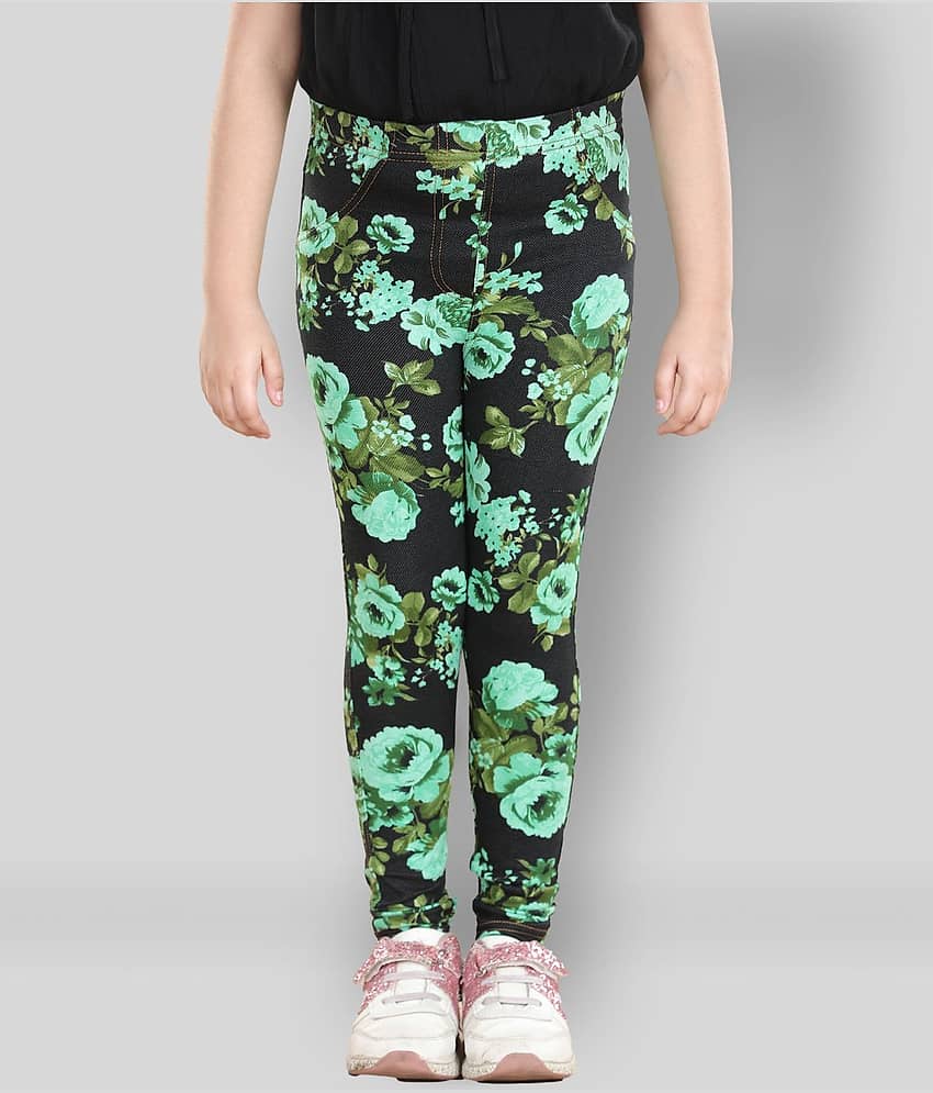 StyleStone Pack of 1 Girls Cotton Leggings ( Black )