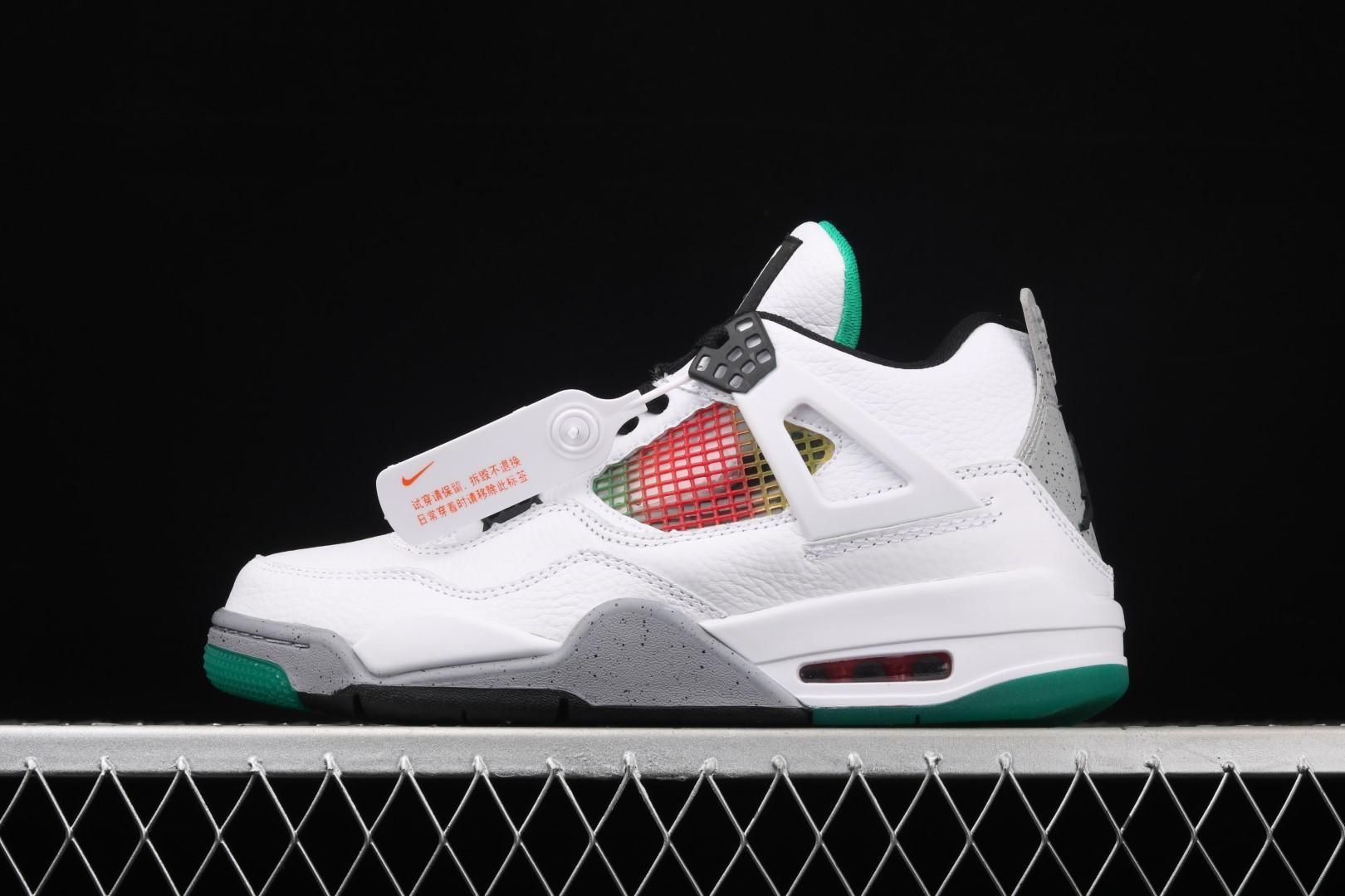 Air Jordan 4 AJ4 Retro - Lucid Green Rasta-Euro 41